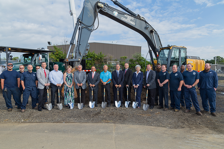 The Monmouth County Board of Chosen Freeholders were joined by local officials, union representatives and County employees as they broke ground on a new Heavy Equipment Maintenance Building (HEMB) at the County’s Public Works Complex located in the Township of Freehold.