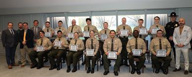 Deputy Director DiRocco in a group photo with Monmouth County Park Ranger graduates and Park Officials